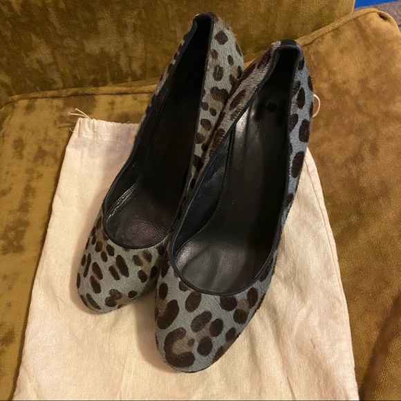 J Crew Pia calf hair leopard platform heels - Picture 6 of 10